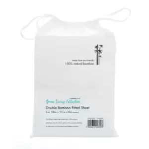 Image of Home & Living Bamboo Fitted Sheet (Double) (White)