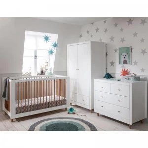 image of Siena 3 Piece Room Set - White and Beech