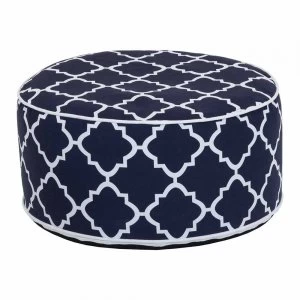 Image of Charles Bentley Outdoor Inflatable Foot Stool Navy Blue