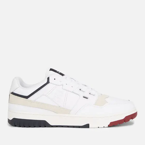 Image of Tommy Hilfiger Mens Leather Basket Trainers - UK 10