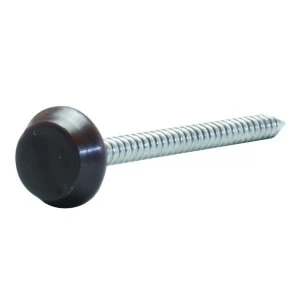 image of Wickes PVCu Rosewood Soffit Fixings Pins 30mm Pack 100