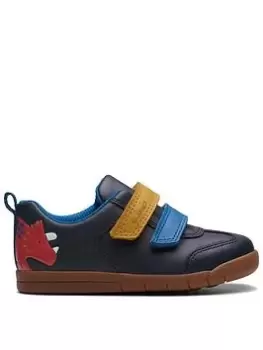 Image of Clarks Toddler Den Play Trainer, Navy, Size 6 Younger