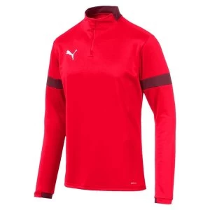 image of Puma Teen ftblPLAY 1/4 Zip Top Red/Burgundy - 12-14 Years