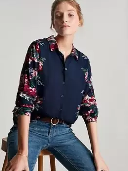 Image of Joules Elvina Floral Shirt - Navy, Blue, Size 10, Women