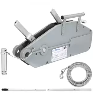 Image of VEVOR Wire Rope Puller 1.6T/3500lbs Capacity Hand Winch Rope 66ft Grip Puller Manual Wire Rope Puller Heavy Duty Wire Rope Grip Puller Hoist Pulling T