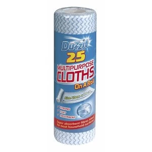 image of Duzzit Multi Purpose Cloths Pack 25 On A Roll