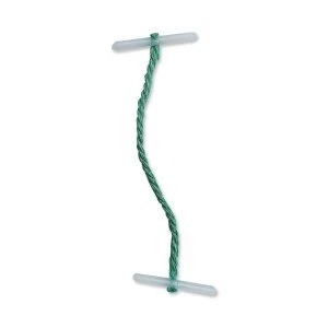 Image of 5 Star Office Treasury Tags Plastic ended Length 76mm Green Pack of 100