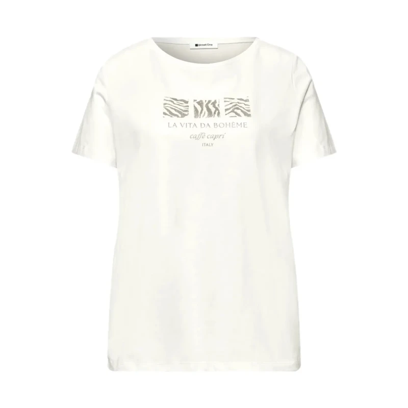 Image of Street One Womens T-Shirt Street One LTD QR Basic Blanc Female 34