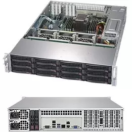 Image of SuperStorage Server 5029P-E1CTR12L - Intel C622 - LGA 3647 (Socket P) - Intel Xeon - DDR4-SDRAM - 1000 GB - 192 GB
