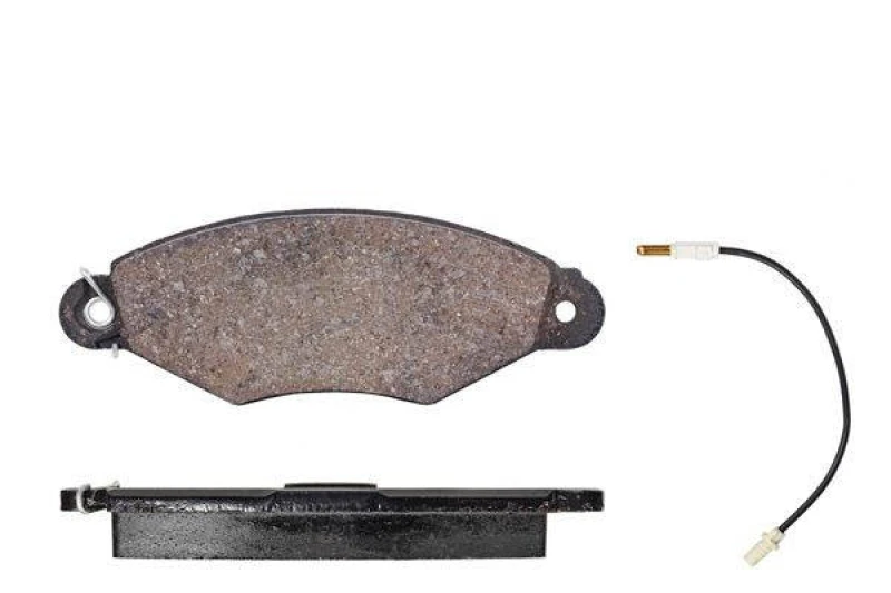 Image of VALEO 872981 Brake pad set OPTIPACK for LCV Front Axle, with integrated wear warning contact, for difficult operating conditions Brake Pad Set,disc b