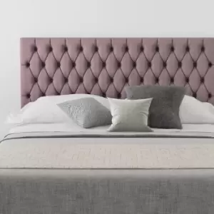 Image of Monroe Upholstered Headboard, Plush Velvet, Blush - Headboard 60cm Size Single (90x190)