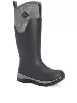 Image of Muck Boots Arctic Ice Tall Agat Wellington Boots - Black/Grey, Size 4, Women