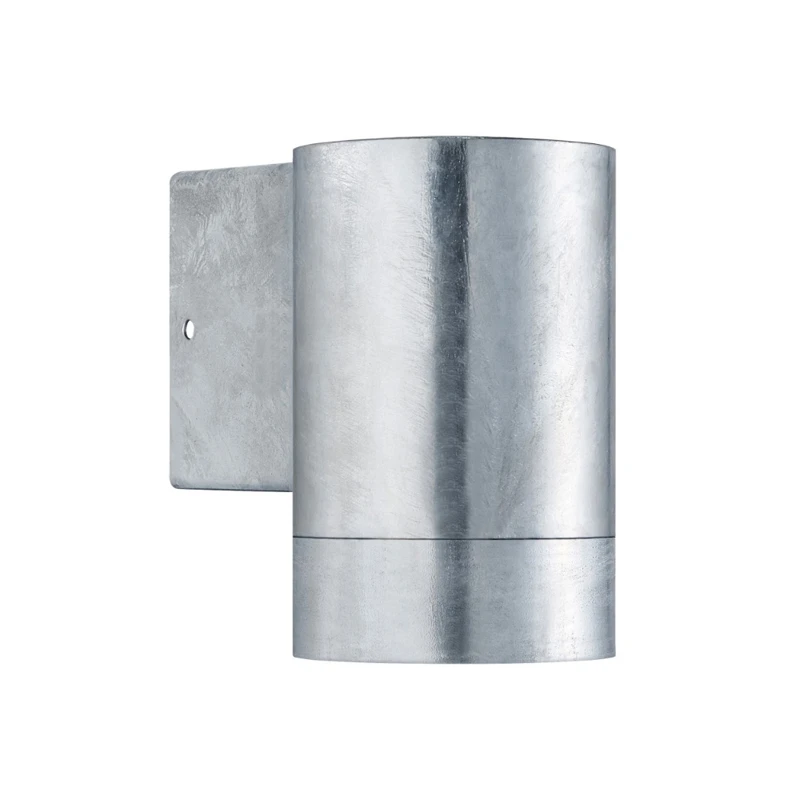 Image of Nordlux Tin Maxi Outdoor Wall Light in Galvanized (Height) 12.5cm Silver unisex