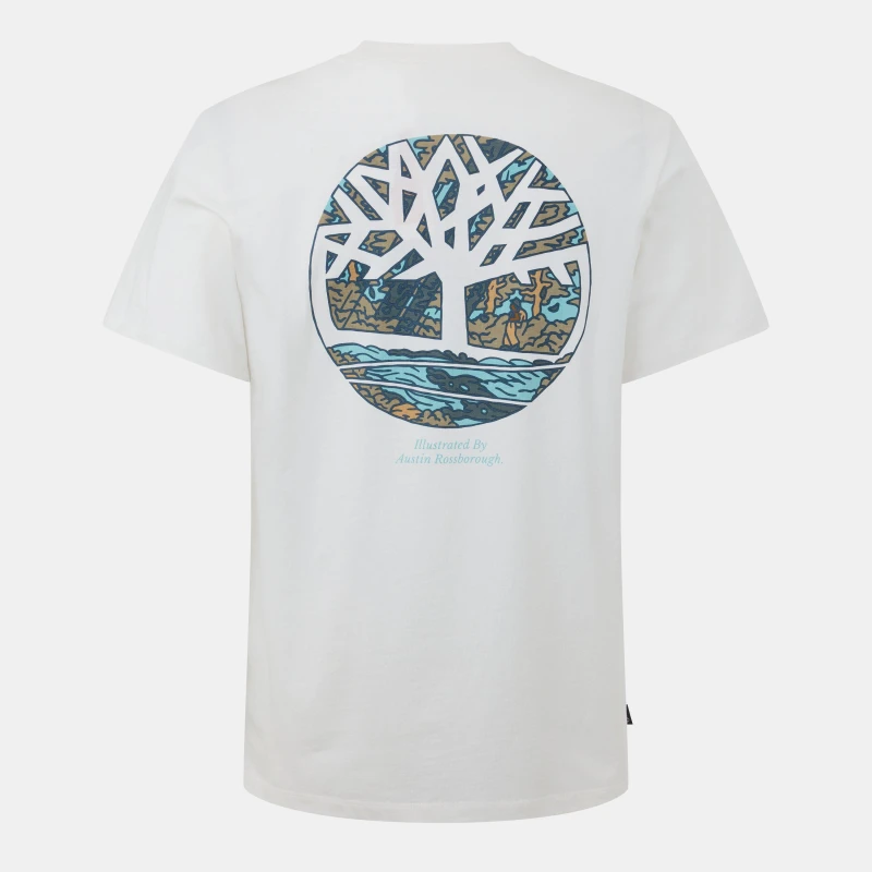 Image of Timberland Illustrated Tree Logo T-Shirt Off White L