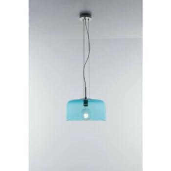 Image of Fan Europe Lighting - Fan Europe Luce_Ambiente_Design - Glass Dome Ceiling Pendant, Blue, E27