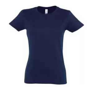 Image of SOLS Womens/Ladies Imperial Heavy Short Sleeve T-Shirt (3XL) (French Navy)