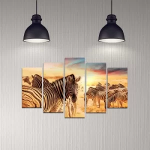 Image of 5DMDF-51 Multicolor Decorative MDF Painting (5 Pieces)
