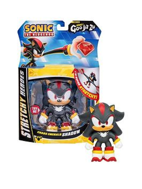 Image of Heroes of Goo Jit Zu Sonic the Hedgehog - Chaos Emerald Shadow Stretchy Hero Squeeze Shadow's Body To Reveal The Chaos Emerald Within His Goo.