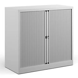 image of Bisley Tambour Cupboard DST40W White 1,000 x 470 x 1,015 mm