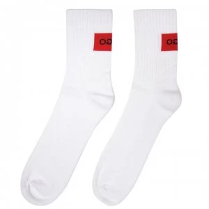 Image of Hugo Boss 2 Pack Ribbed Socks White