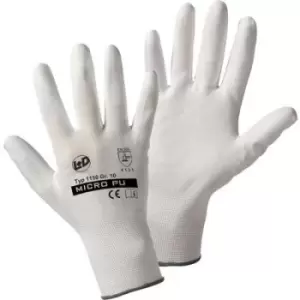 image of L+D Micro-PU knitted 1150-7 Nylon Protective glove Size 7, S EN 388 CAT II 1 Pair