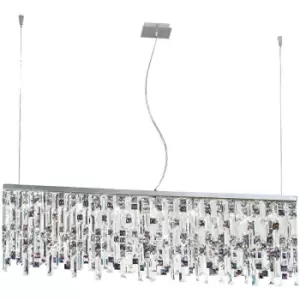 image of Kolarzlighting - Kolarz Prisma Crystal Pendant Ceiling Light 10 Light Chrome