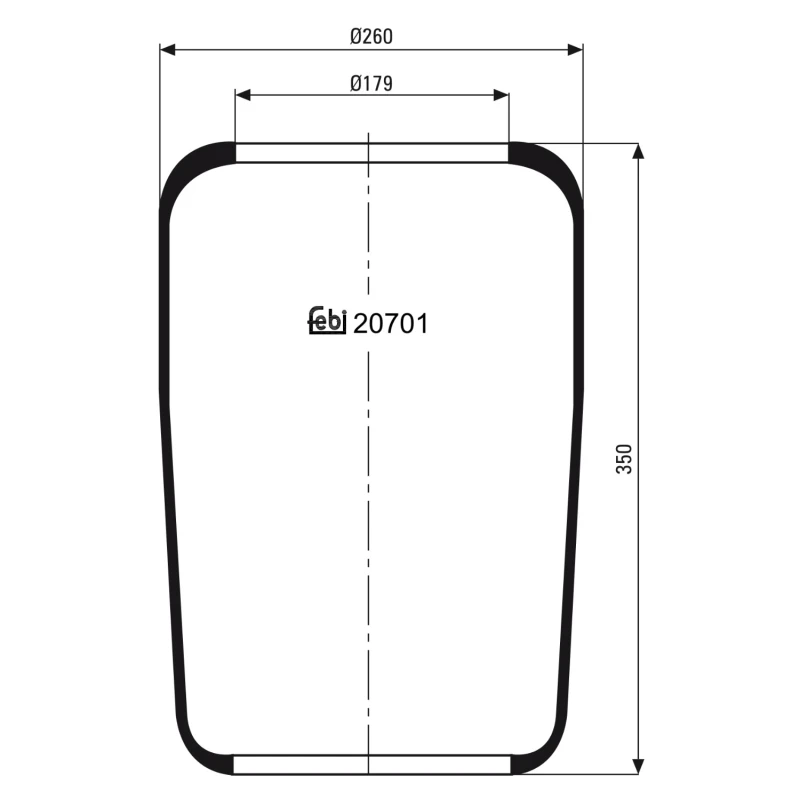 Image of FEBI BILSTEIN 20701 Boot, air suspension Front Axle Right Boot,air suspension (324)