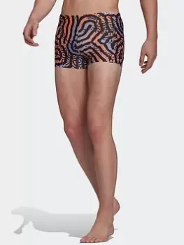 Image of adidas Colour Maze Swim Boxers, Black, Size L-Xl, Men