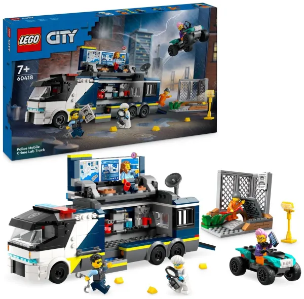 image of LEGO City Police Mobile Crime Lab Truck Toy Set 60418