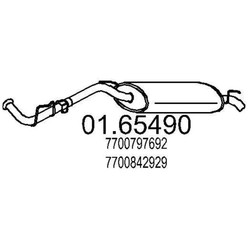 Image of MTS 01.65490 Rear silencer End Silencer (3437)