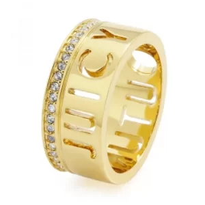 Image of Ladies Juicy Couture Gold Plated Juicy Tags Ring