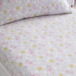 Image of Bedlam Kids Ballet Dancer Print Fitted Sheet, Pink, Single