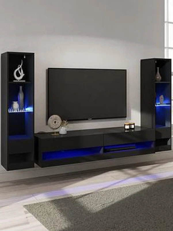 Image of GFW GFW Galicia 3 Piece Furniture Set with 150cm - Black
