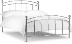 image of Julian Bowen Chatsworth 4ft6 Double Silver Metal Bed Frame