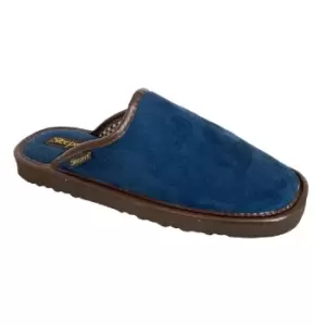 image of Sleepers Mens Mule Imitation Suede Slippers (11 UK) (Navy)