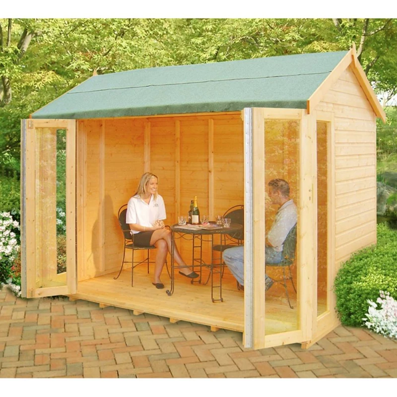 Image of Shires Blenheim Shiplap Summerhouse Garden Sun Room Approx 10 x 6 Feet in Brown Brown Unisex
