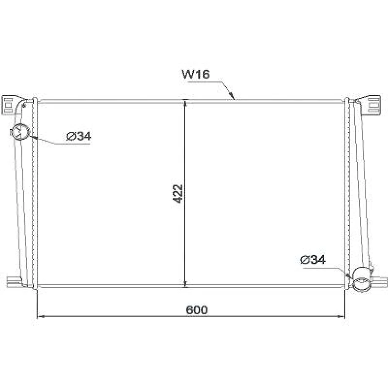 Image of Engine radiator DIEDERICHS DCM1588