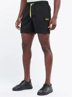 Image of Barbour International Cargo Swim Shorts, Black, Size L, Men