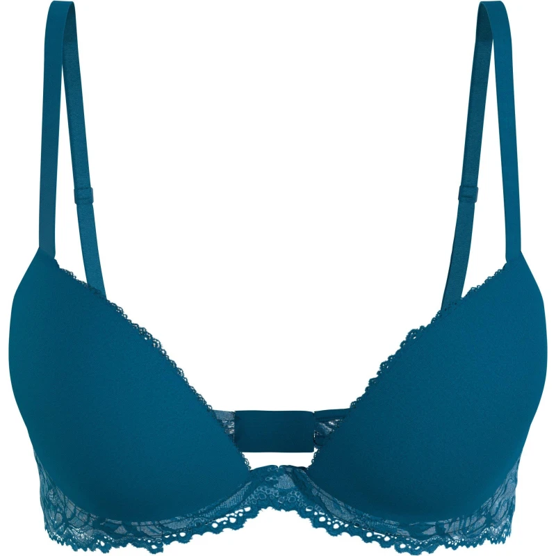 Image of Calvin Klein Lace Lift Demi Push-Up Bra - Blue Blue 32D