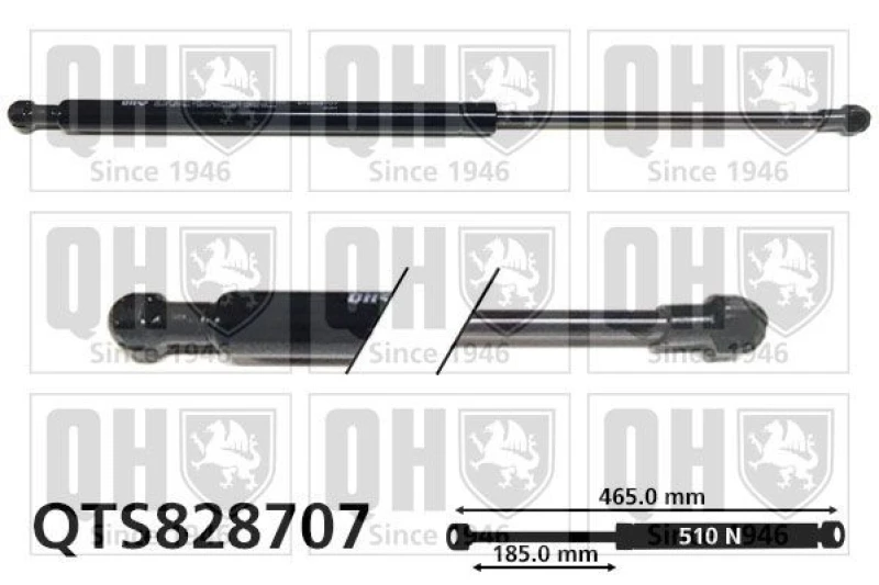 Image of QUINTON HAZELL Tailgate strut QUINTON HAZELL QTS828707