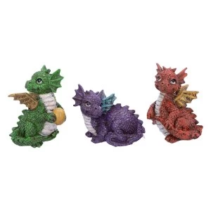 image of Hatchling Trio Dragonling Ornaments