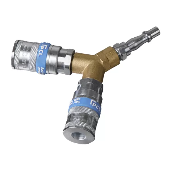 Image of Genuine SEALEY AC55 Twin Coupling Bodies Y-Adaptor