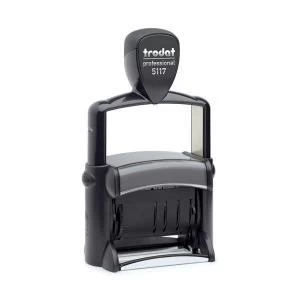 Image of Trodat Professional 5117 Dial A Phrase Self inking Dater Stamp Black