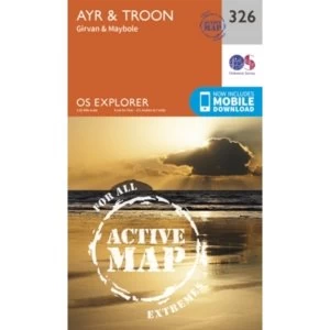 image of Ayr and Troon by Ordnance Survey (Sheet map, folded, 2015)