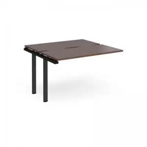 image of Adapt add on unit single 1200mm x 1200mm - Black frame and walnut top