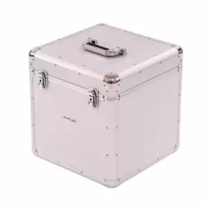 image of 100 x 12 lp Vinyl Record Box Hard dj Flight Case Aluminium - Oypla