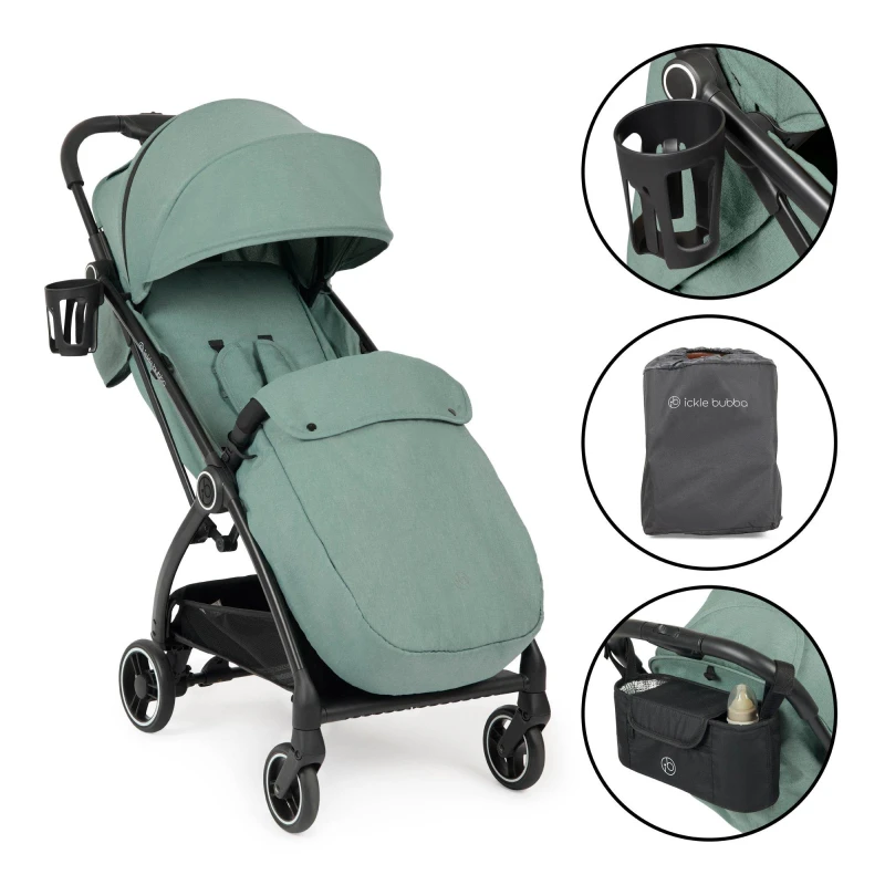 Image of Ickle Bubba Aries Autofold Stroller - Prime - Green Green One Size