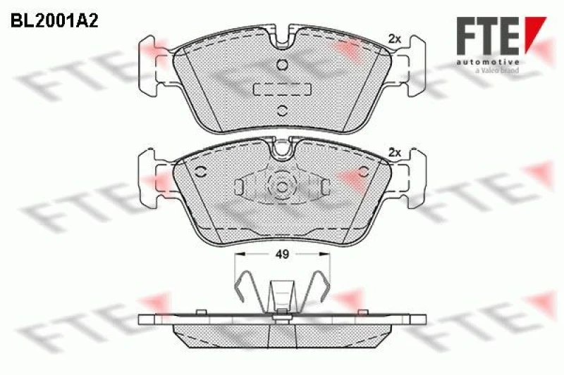 Image of Brake pad set FTE 9010587
