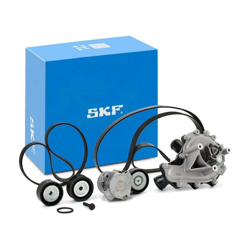 Image of SKF Water Pump + V-Ribbed Belt Kit SKF VKMC 34700