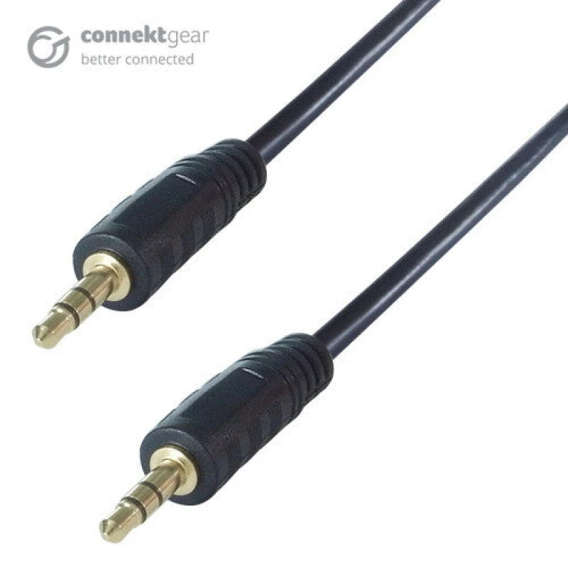 Image of CONNEkT Gear connektgear 5m 3.5mm Stereo Jack Audio Cable - Male to Male - Gold Connectors 23-2050